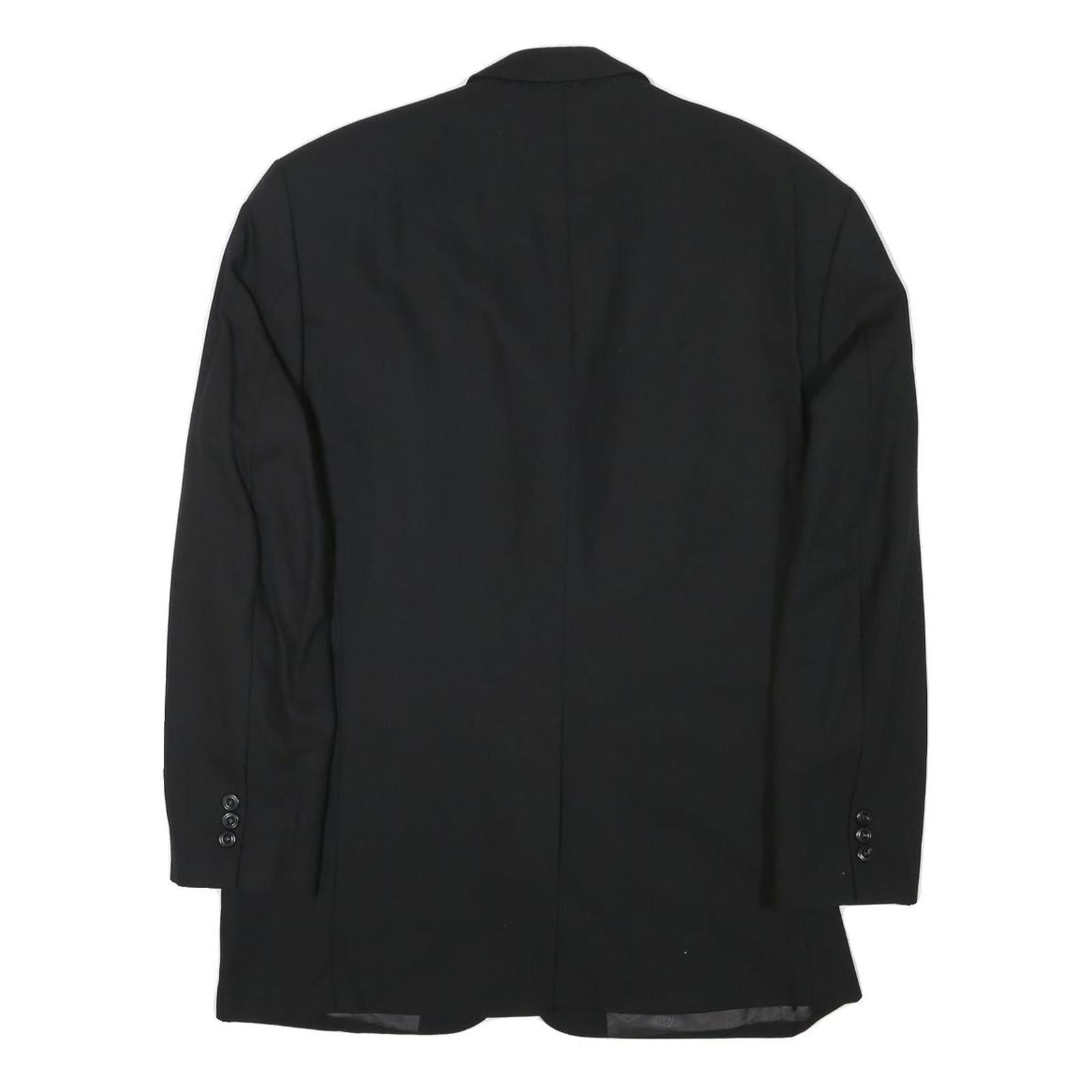 JOOP Mens Black Wool Blend Classic Jacket S Button Closure Tailored Plain