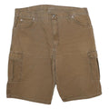 DICKIES Mens Shorts Brown Cargo Cotton Blend 3XL W38 Workwear Relaxed Fit