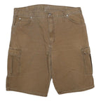 DICKIES Mens Shorts Brown Cargo Cotton Blend 3XL W38 Workwear Relaxed Fit