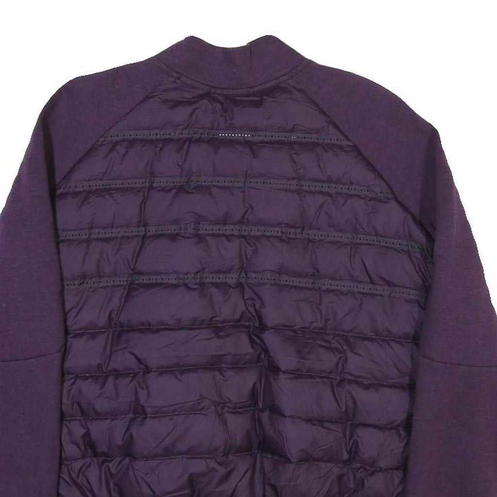 NIKE Womens Purple Jacket XL Polyester Blend Zip Plain Casual Sportswear
