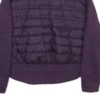 NIKE Womens Purple Jacket XL Polyester Blend Zip Plain Casual Sportswear