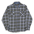 JACHS Mens Green & Blue Check Shirt XL Button Long Sleeve Casual Cotton Blend