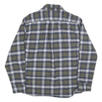 JACHS Mens Green & Blue Check Shirt XL Button Long Sleeve Casual Cotton Blend