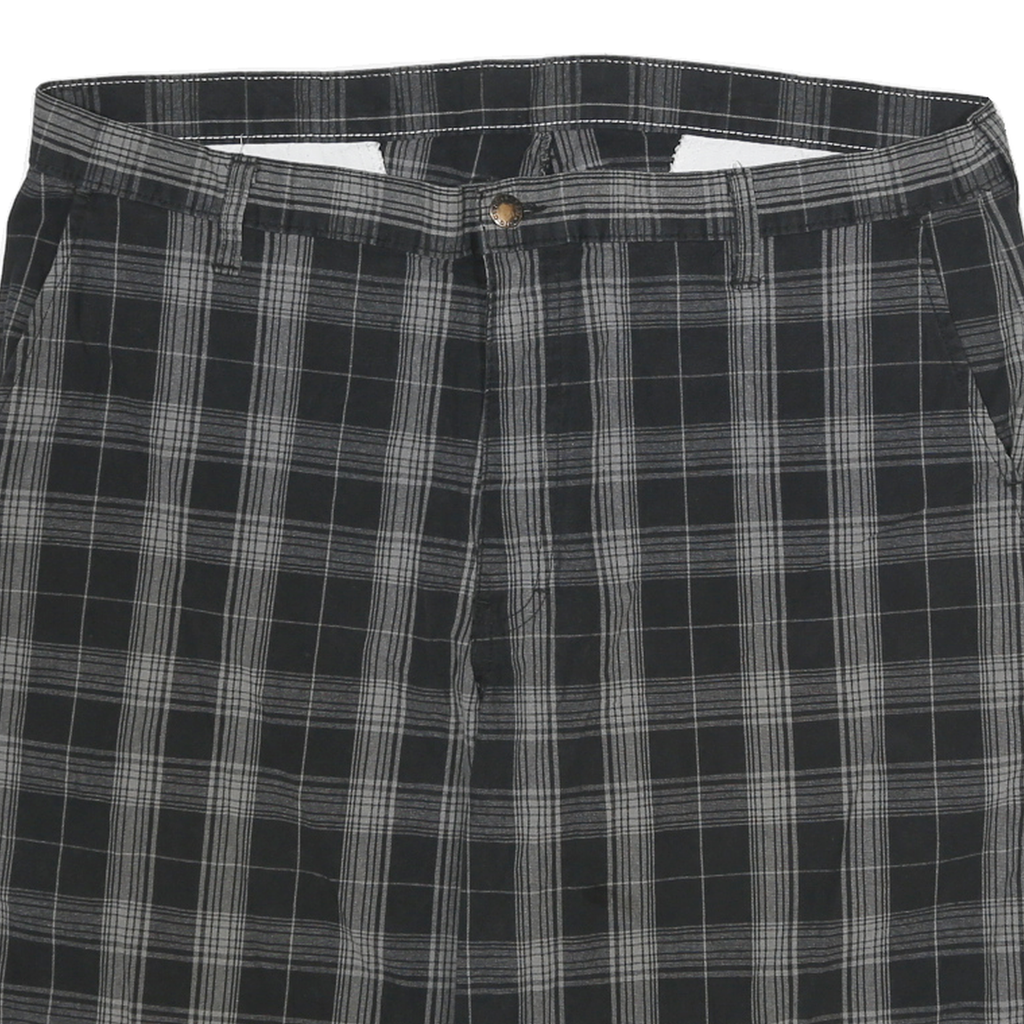 DICKIES Mens Shorts Black & Grey Check 2XL W38 Cotton Blend Casual Workwear