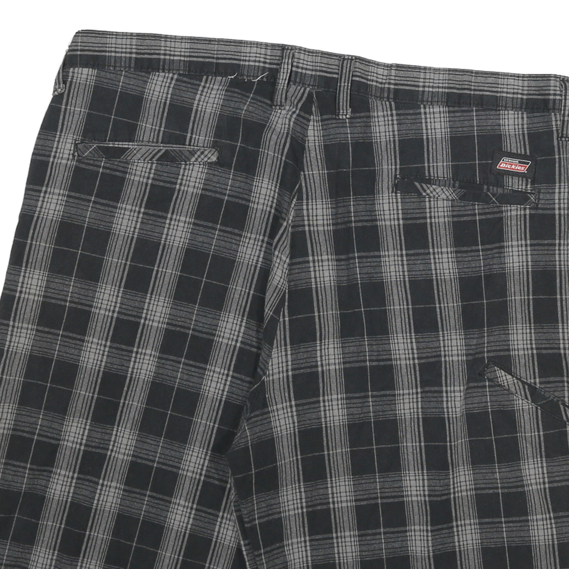 DICKIES Mens Shorts Black & Grey Check 2XL W38 Cotton Blend Casual Workwear