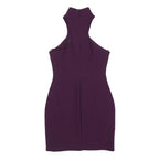 CINQ A SEPT Womens Purple Polyester Blend Bodycon Sleeveless High Neck Mini