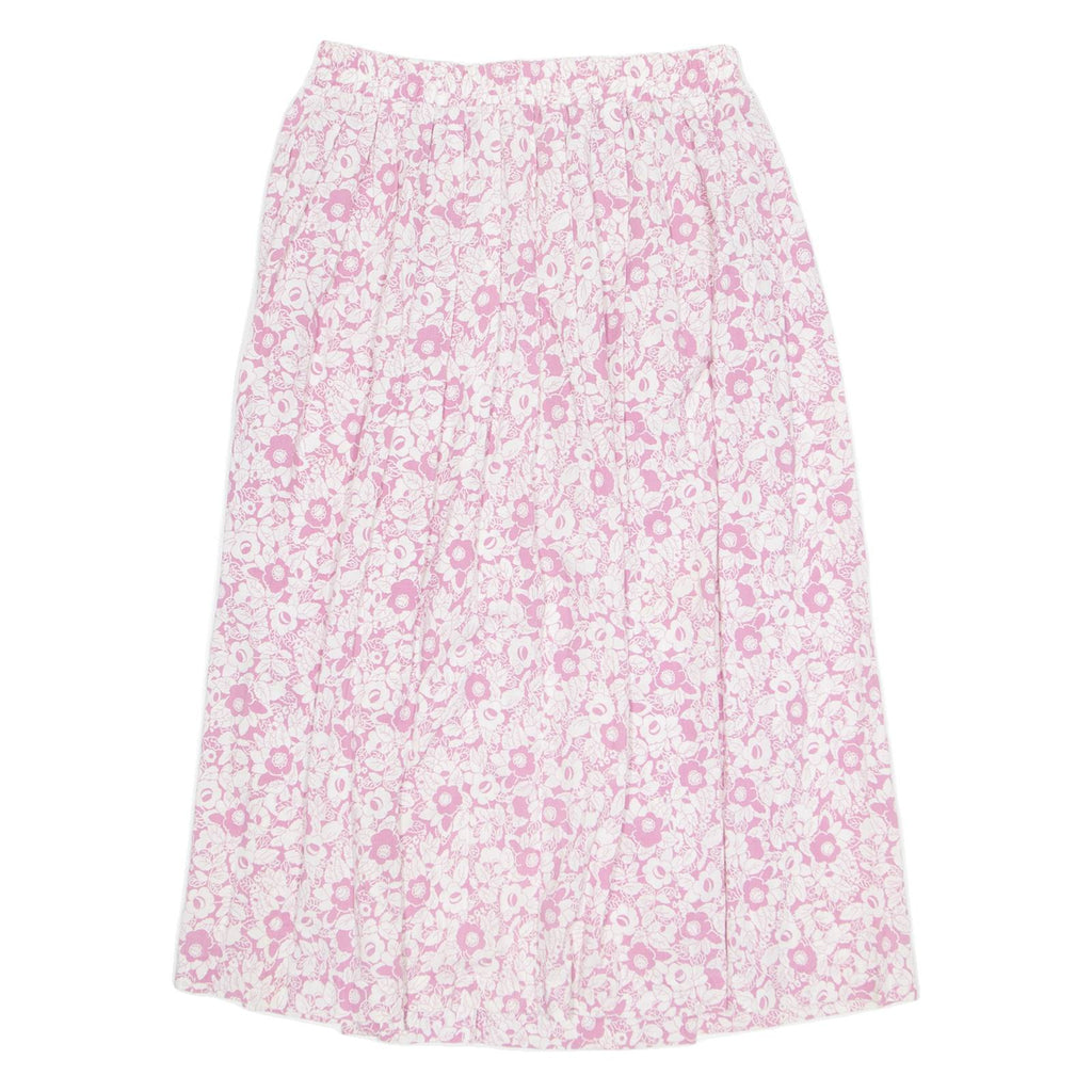 Womens A-Line Skirt Pink Midi Floral L