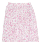 Womens A-Line Skirt Pink Midi Floral L