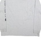 CARHARTT Mens Grey XL Long Sleeve Crew Neck Cotton Logo Print T-Shirt