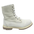 TIMBERLAND Womens Waterproof Lace-Up Leather Boots White UK 6 Winter Footwear