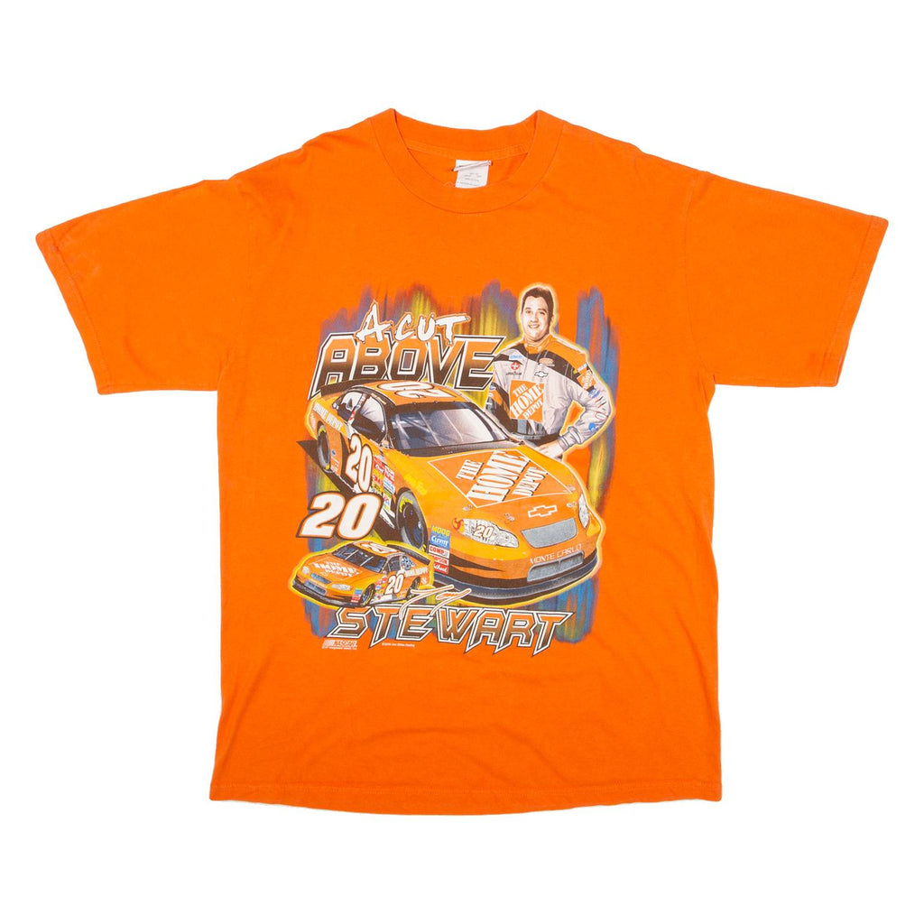 CHASE AUTHENTICS Nascar Tony Stewart Mens T-Shirt Orange USA L