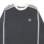ADIDAS ORIGINALS Womens Black & White Long Sleeve Crew Neck T-Shirt UK 14