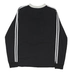ADIDAS ORIGINALS Womens Black & White Long Sleeve Crew Neck T-Shirt UK 14