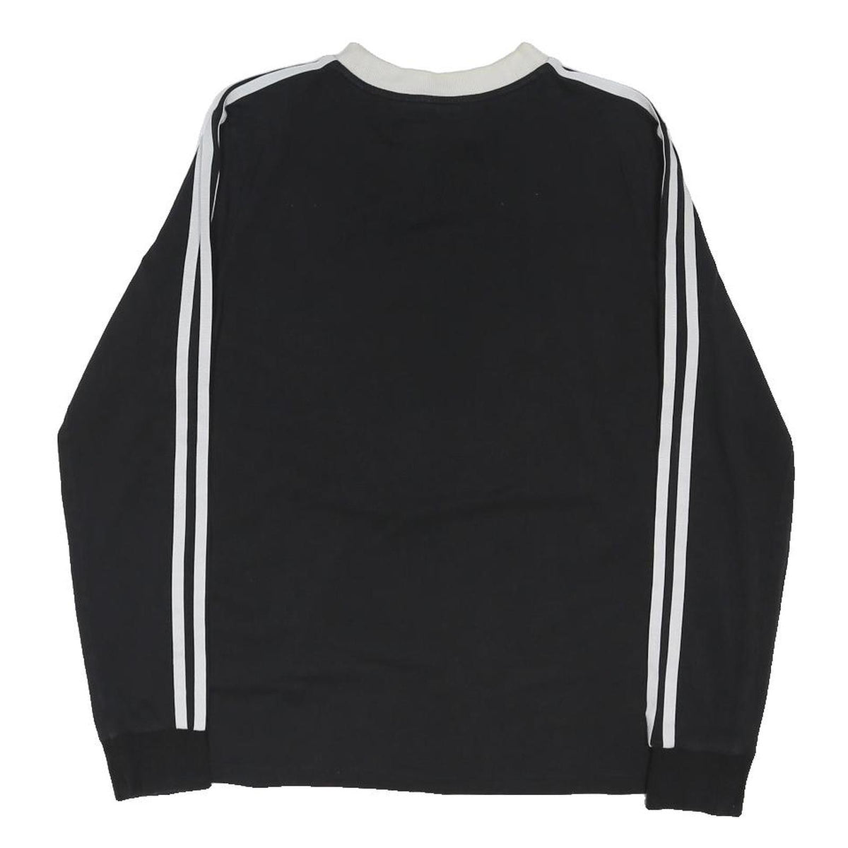ADIDAS ORIGINALS Womens Black & White Long Sleeve Crew Neck T-Shirt UK 14