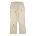 CARHARTT Womens Cotton Blend Beige Regular Straight Trousers W26 L28 Workwear