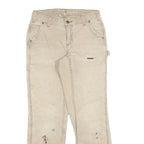 CARHARTT Womens Cotton Blend Beige Regular Straight Trousers W26 L28 Workwear