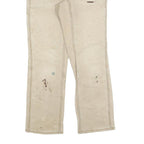 CARHARTT Womens Cotton Blend Beige Regular Straight Trousers W26 L28 Workwear