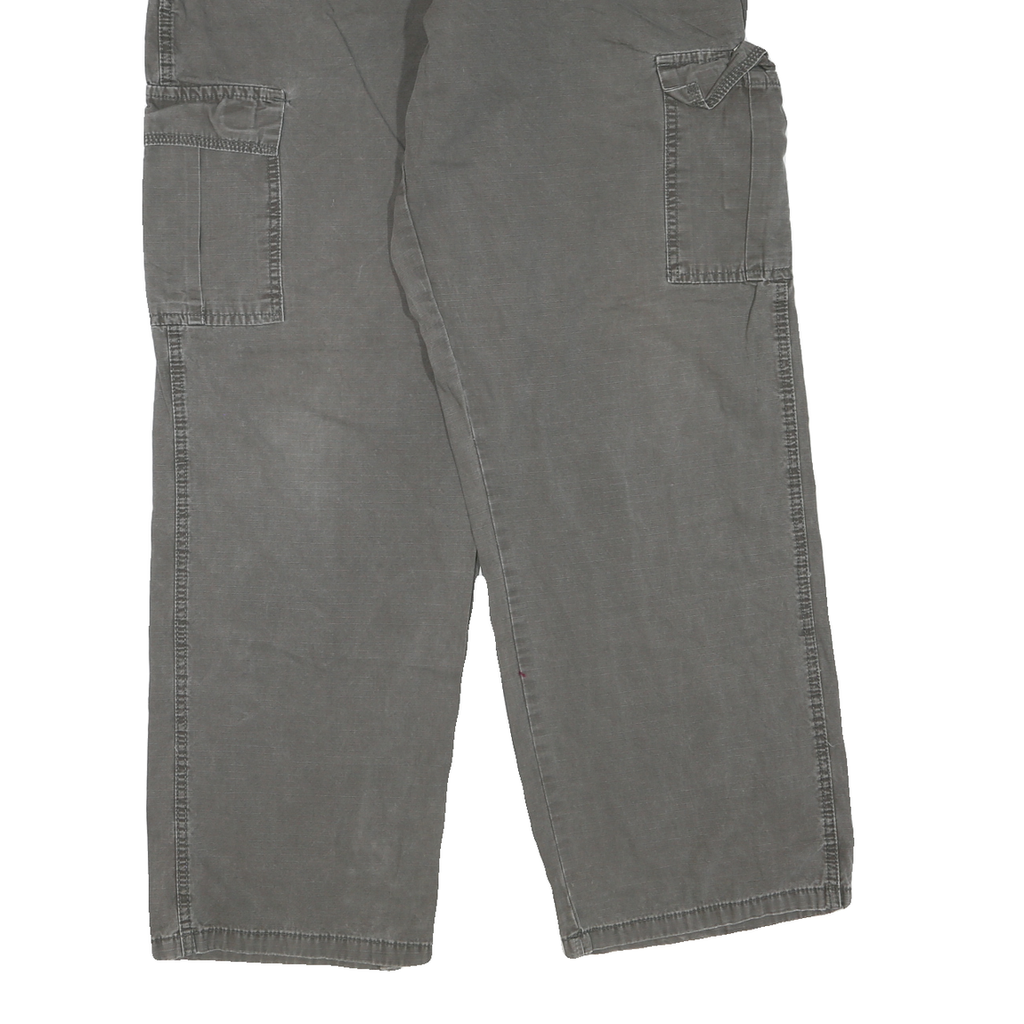 WRANGLER Mens Regular Grey Cotton Blend Cargo Jeans W38 L32 Zip Pockets