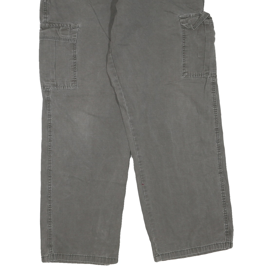 WRANGLER Mens Regular Grey Cotton Blend Cargo Jeans W38 L32 Zip Pockets