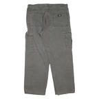 WRANGLER Mens Regular Grey Cotton Blend Cargo Jeans W38 L32 Zip Pockets