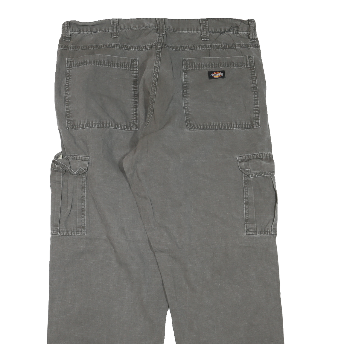 WRANGLER Mens Regular Grey Cotton Blend Cargo Jeans W38 L32 Zip Pockets