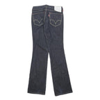 LEVI'S 593 Womens Jeans Dark Blue Regular Regular Fit Denim W25 L31 Button Fly