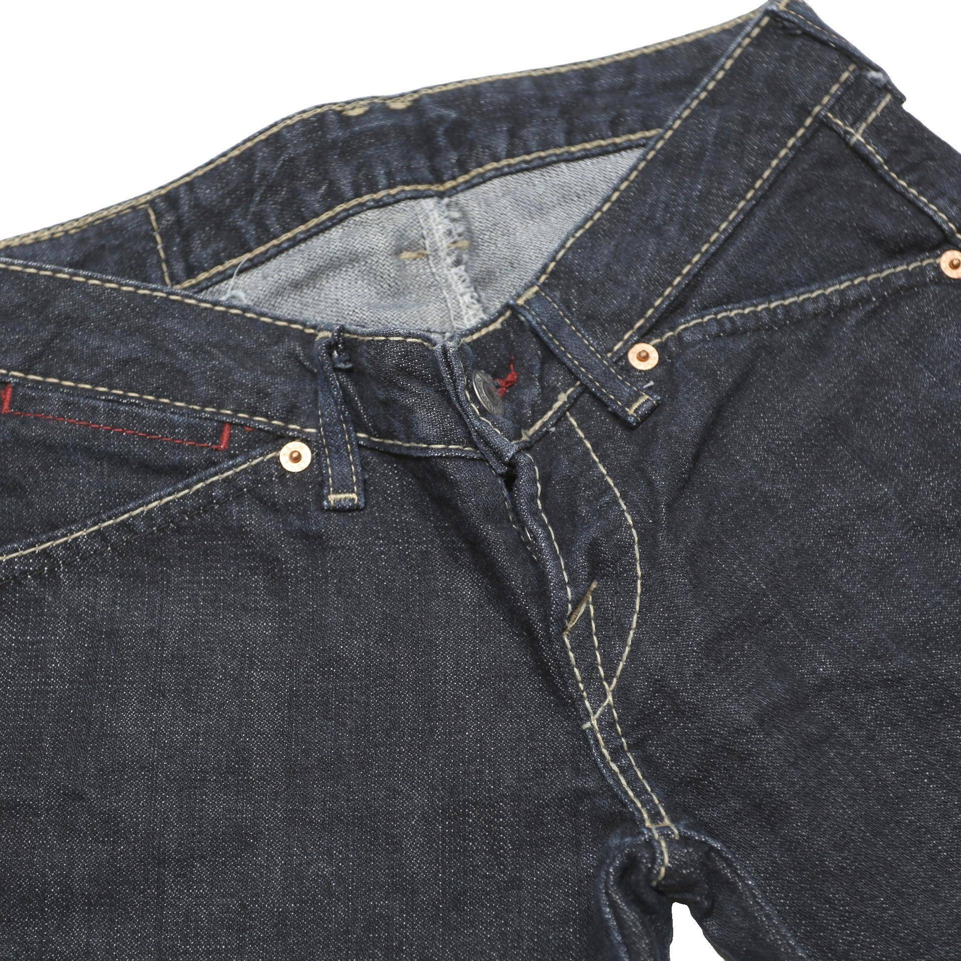 LEVI'S 593 Womens Jeans Dark Blue Regular Regular Fit Denim W25 L31 Button Fly