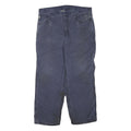 CARHARTT Mens Cotton Blend Blue Regular Straight Trousers W38 L30 Workwear Zip