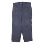 CARHARTT Mens Cotton Blend Blue Regular Straight Trousers W38 L30 Workwear Zip