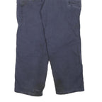CARHARTT Mens Cotton Blend Blue Regular Straight Trousers W38 L30 Workwear Zip