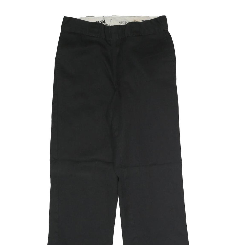 DICKIES Mens Polyester Blend Black Classic Straight Trousers W30 L32 Workwear