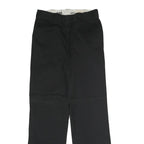 DICKIES Mens Polyester Blend Black Classic Straight Trousers W30 L32 Workwear