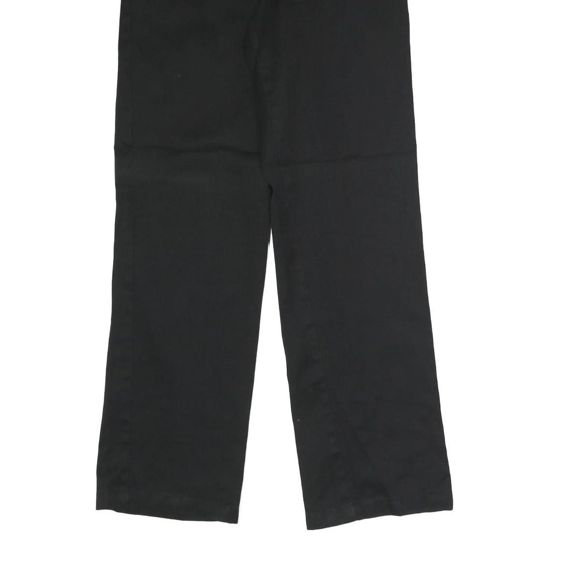 DICKIES Mens Polyester Blend Black Classic Straight Trousers W30 L32 Workwear
