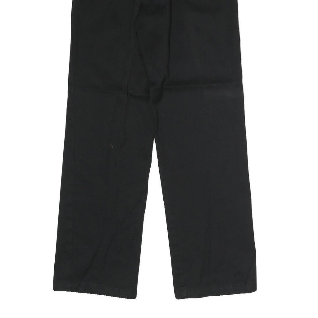 DICKIES Mens Polyester Blend Black Classic Straight Trousers W30 L32 Workwear