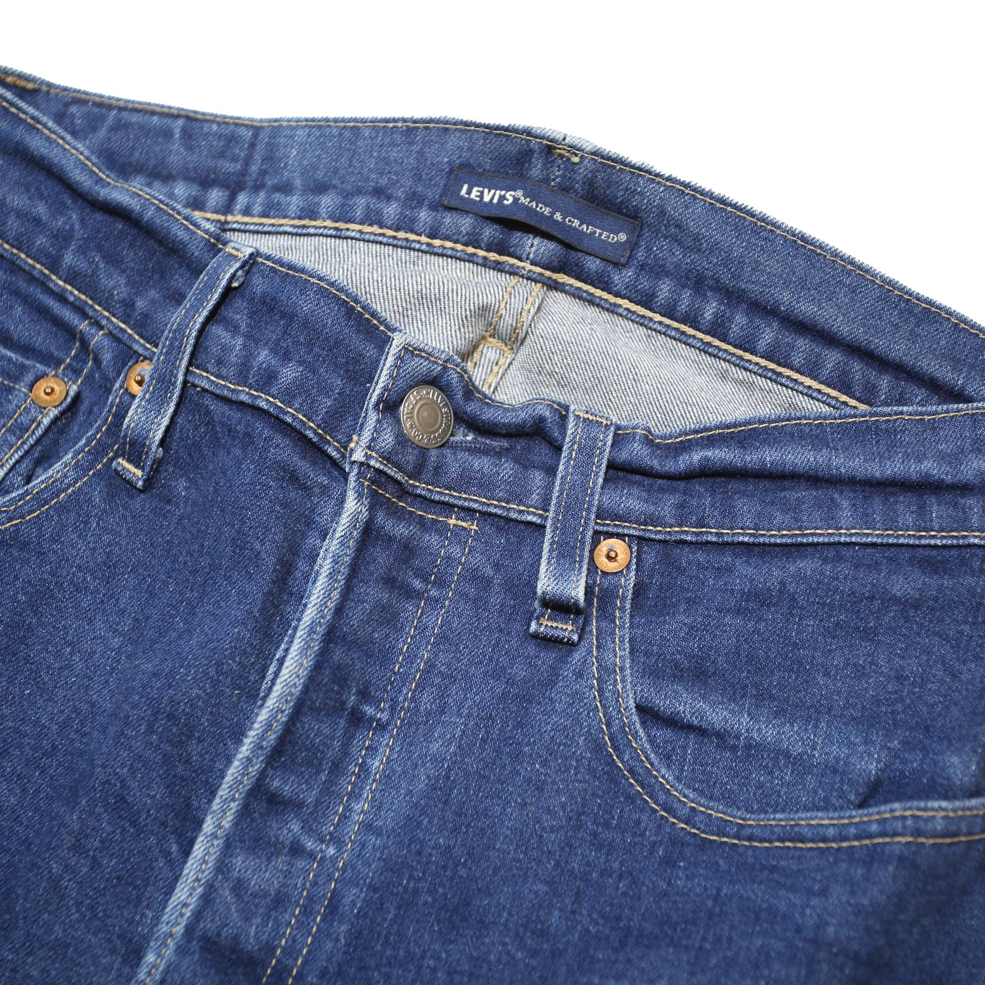 LEVI'S 501C MADE & CRAFTED Womens Jeans Blue Regular Straight Denim Medium W28