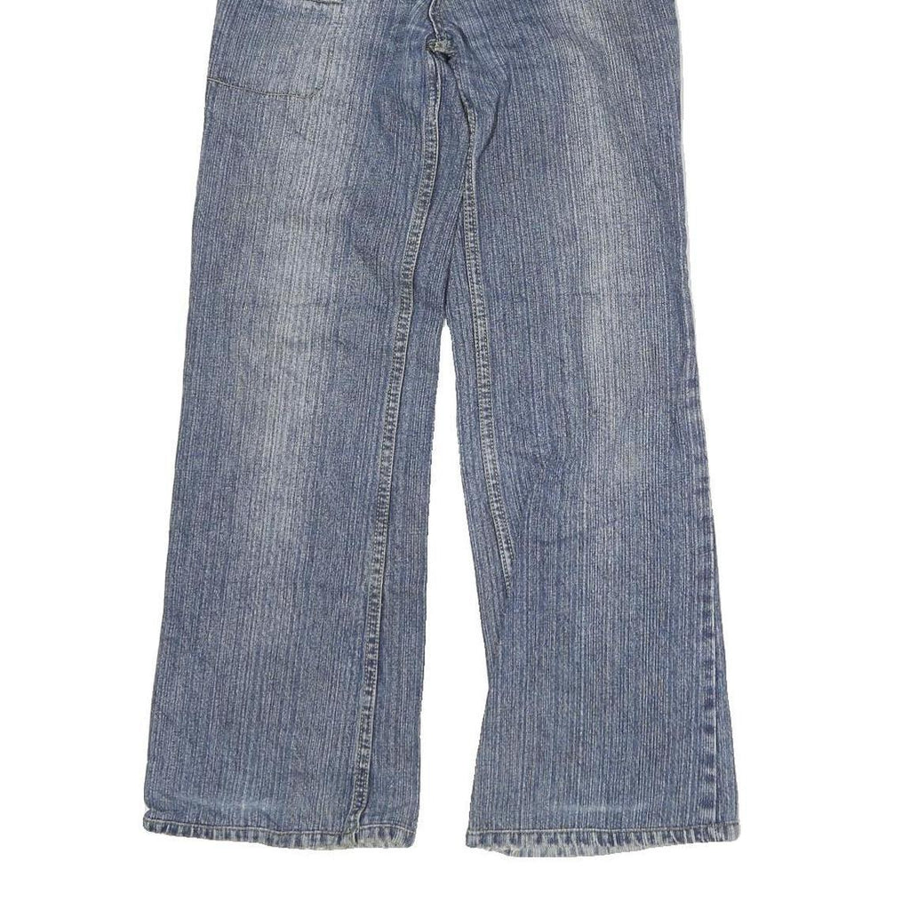 CZG Womens Regular Fit Wide-Leg Denim Jeans Cotton Blend W22 L27 Patchwork