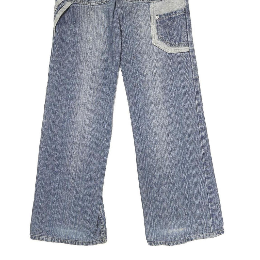 CZG Womens Regular Fit Wide-Leg Denim Jeans Cotton Blend W22 L27 Patchwork