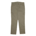 Mens Cotton Blend Regular Fit Cargo Trousers Beige W30 L30 Casual Workwear