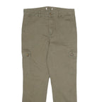 Mens Cotton Blend Regular Fit Cargo Trousers Beige W30 L30 Casual Workwear