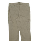 Mens Cotton Blend Regular Fit Cargo Trousers Beige W30 L30 Casual Workwear