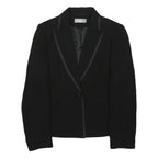 WALLIS Womens Black Jacket UK 12 Polyester Button Closure Classic Tailored