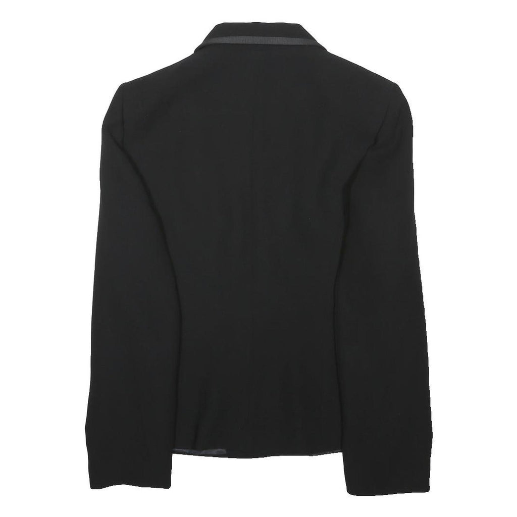 WALLIS Womens Black Jacket UK 12 Polyester Button Closure Classic Tailored