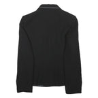 WALLIS Womens Black Jacket UK 12 Polyester Button Closure Classic Tailored