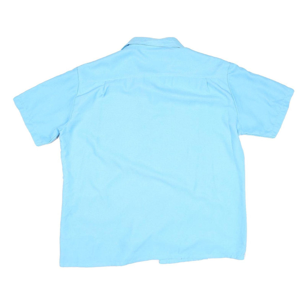 MAUI Mens Blue & White Cotton Blend Shirt XL Casual Button Front Summer Style