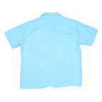 MAUI Mens Blue & White Cotton Blend Shirt XL Casual Button Front Summer Style