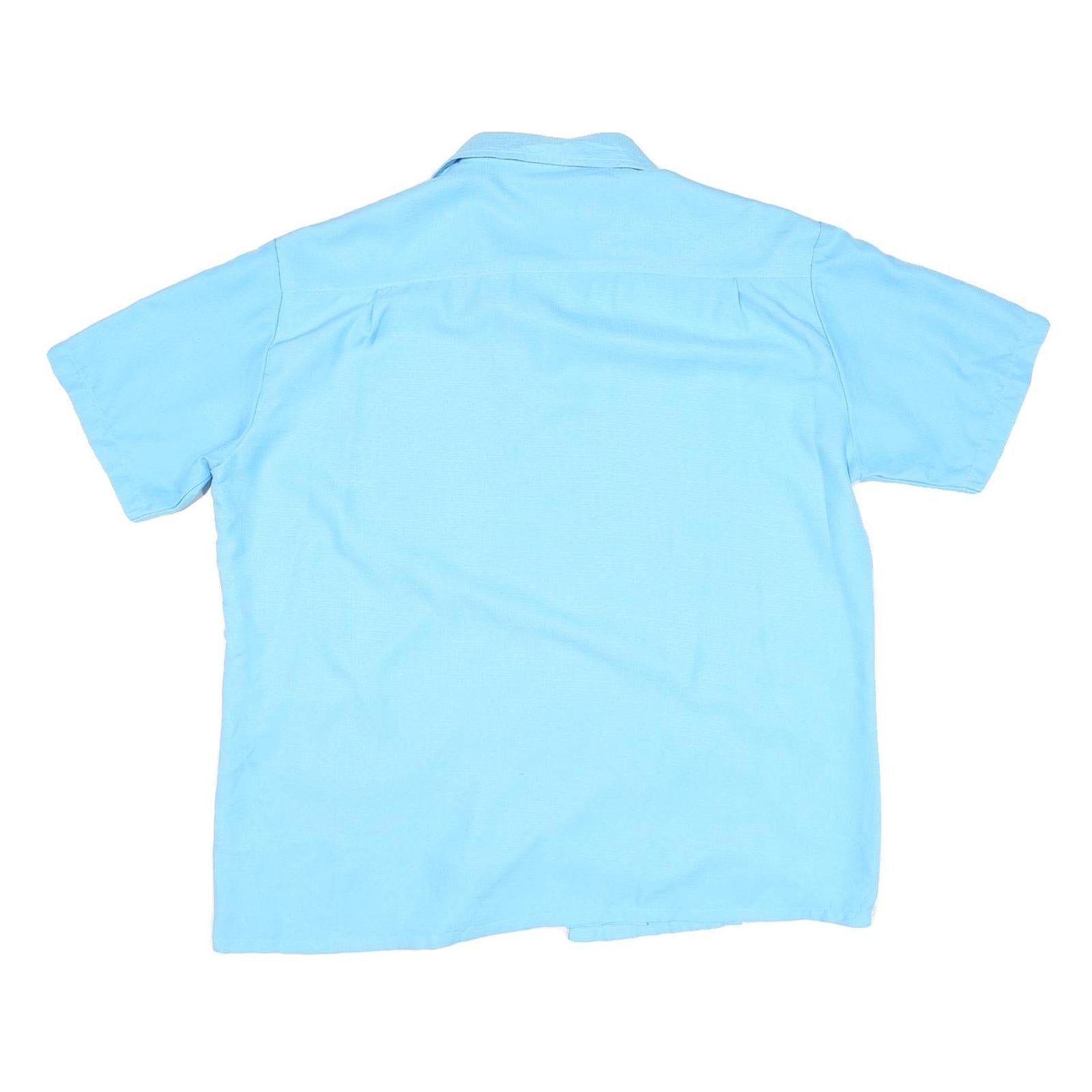 MAUI Mens Blue & White Cotton Blend Shirt XL Casual Button Front Summer Style