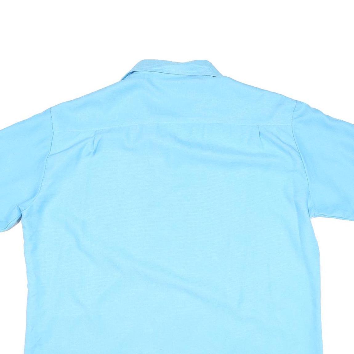 MAUI Mens Blue & White Cotton Blend Shirt XL Casual Button Front Summer Style