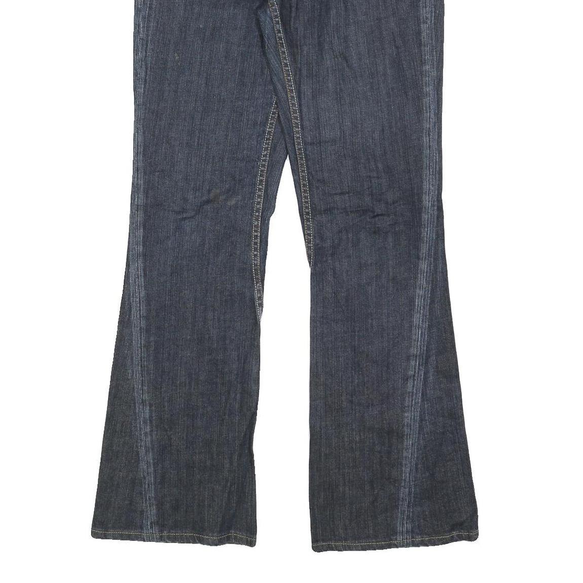 DAVID KAHN Womens Jeans Blue Regular Flared Denim Medium W30 L32 Stylish Pockets