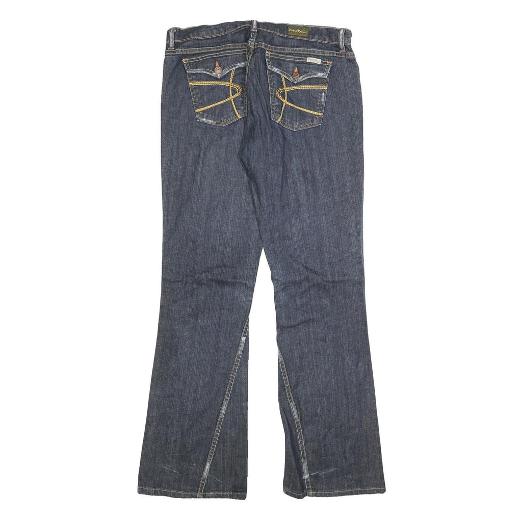DAVID KAHN Womens Jeans Blue Regular Flared Denim Medium W30 L32 Stylish Pockets