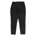 COLOUR OF THE WORLD Womens Black Regular Fit Cotton Blend Trousers W30 L30